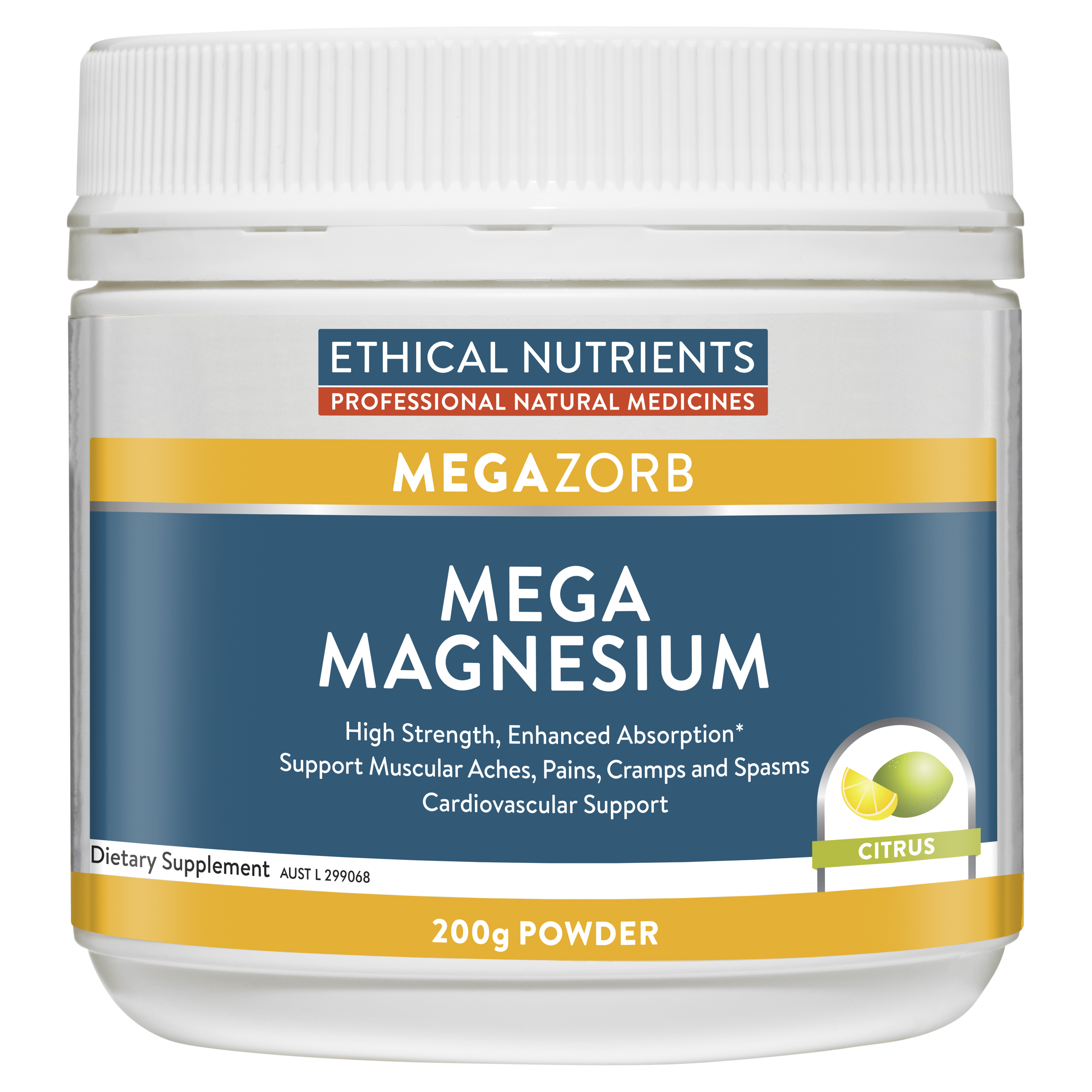 Ethical Nutrients MEGAZORB Mega Magnesium Citrus 200g