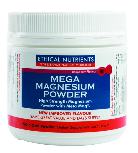 Ethical Nutrients Megazorb Mega Magnesium Powder Raspberry 200g