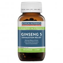 Ethical Nutrients Ginseng 5 Exhaustion Relief x60 Caps